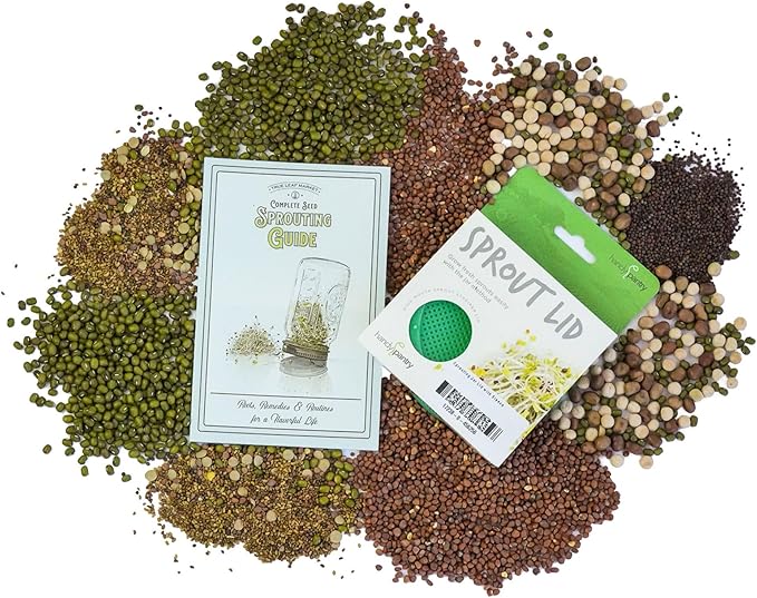 Handy Pantry Organic Sprouting Seed Assortments - Microgreens, Sprout Seeds Variety Pack (12 Pack - Premeasured)