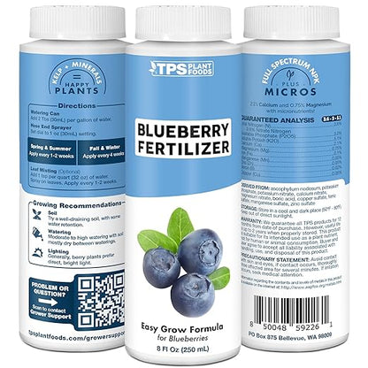Blueberry Fertilizer – Liquid Fertilizer for Blueberry Bushes & Acid-Loving Plants, 1 Gallon