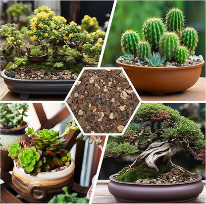 Bonsai Soil Mix 1qt, Potting Soil Mix Ready to Use for Bonsai Tree and Indoor Plants, Composed of Akadama, Lava Rock, Prumice, Bark
