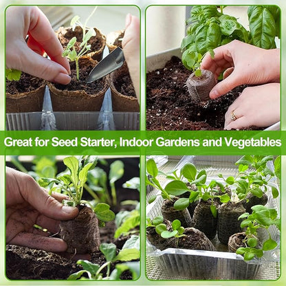 Legigo 300 Pcs 30mm Peat Pellets Seed Starter Soil Pods- Seedling Soil Peat Pods for Seed Starting, Compressed Seed Pod Root Starter Plugs for Garden Plant Cuttings Planting Herb Flower and Vegetables