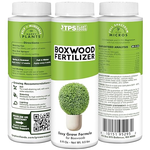 Boxwood Fertilizer, Complete Liquid Boxwood Shrub Plant Food, 32 oz (1 Quart)