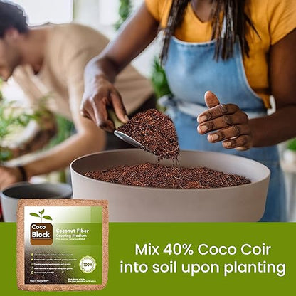 Home and Country Coconut Fiber Compressed Coco Coir Brick. Coco Coir is Great to use as a Compost Starter for Your Home Garden. Coco Coir Bricks Provide Organic Alternative to Peat Moss for Plants.10