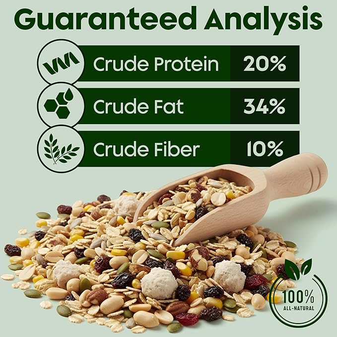 Woodpecker Bird Seeds for Outside Wild Birds - Premium Woodpecker Food with Sunflower Chips, Peanuts & Suet - Attract Woodpeckers & Songbirds - Bird Food for Outside Wild Birds - No Fillers (5LBS)