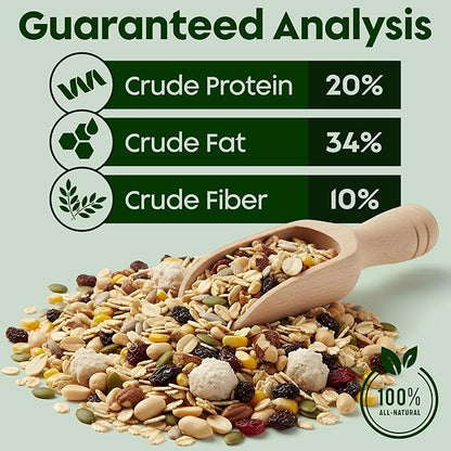 Woodpecker Bird Seeds for Outside Wild Birds - Premium Woodpecker Food with Sunflower Chips, Peanuts & Suet - Attract Woodpeckers & Songbirds - Bird Food for Outside Wild Birds - No Fillers (5LBS)