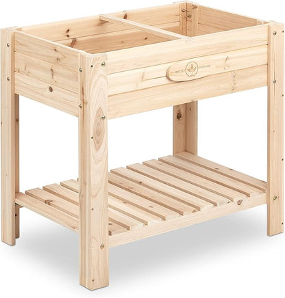 Boldly Growing Cedar Patio Planter with Shelf - BGSP76