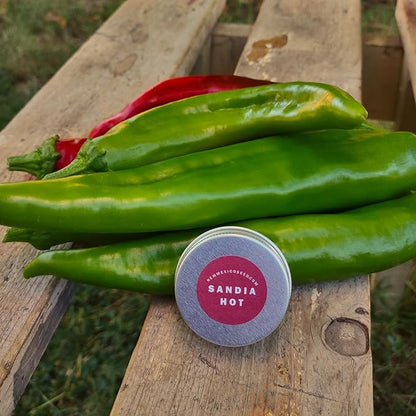 Sandia Chile Seeds from Hatch New Mexico | Hot Green Chili | Red Chili Peppers | Heritage Non-GMO | Produced for 2026