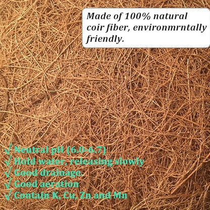 14 inch Coco Liner for planters, 2PCS Round Replacement Plant Basket Liners Coco Fiber Liner for Hanging Basket (14 inch Round)