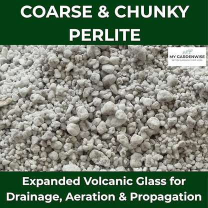 Perlite for Plants, Coarse and Chunky Horticultural Perlite, Organic Perlite for Gardening Indoor & Outdoor, Perlite Bulk Bag, Made in USA (15 quarts)