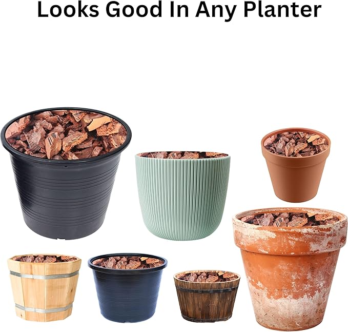Brown Rubber Mulch for Landscaping - Durable and Eco-Friendly Garden Mulch - Perfect for Garden, Potted Plants & Outdoor Decor - 8 Quarts