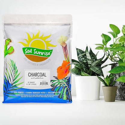 Soil Sunrise Horticultural Charcoal for Indoor Plants (30 Quarts) Hardwood Soil Additive for Orchids, Terrariums, and Gardening
