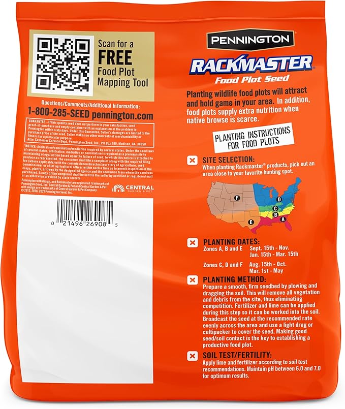 Pennington Rackmaster Durana Food Plot Seed Mix 3 lb