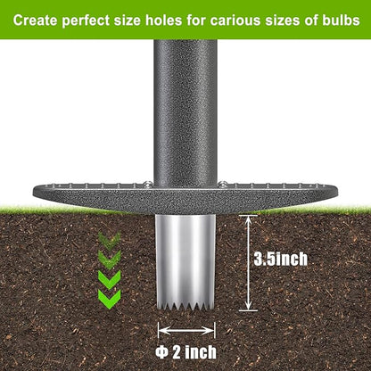 Dolibest Sod Plugger, Bulb Planter Tool with Soft Rubber Grip, Grass Plugger Tool with Stainless Steel Sharp Serrations, Sod Plugger Turf Cutter for Lawn Planting Bulbs and Grass Repair