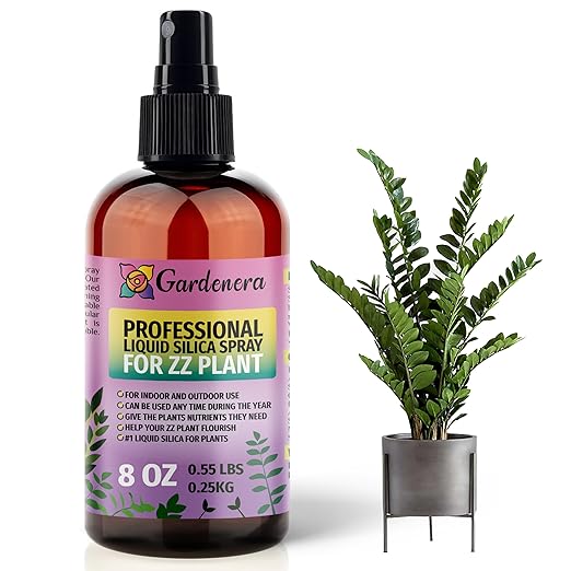 𝐁𝐄𝐒𝐓𝐒𝐄𝐋𝐋𝐄𝐑 Liquid Silica Boost Fertilizer and Supplement Spray for ZZ Plants - Premium Ready-to-Use Liquid Silicon Plant Superfood Mist for Indoor & Outdoor Zamioculcas - 8oz