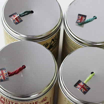 NUTSCENE Iconic Tin (Tin ‘O’ Twine) with Their Heritage Scottish Jute Twine and Hole in Top for Easy Dispensing. 14 Colors to Choose from. 164 Yards. Botanical (Dark Teal)