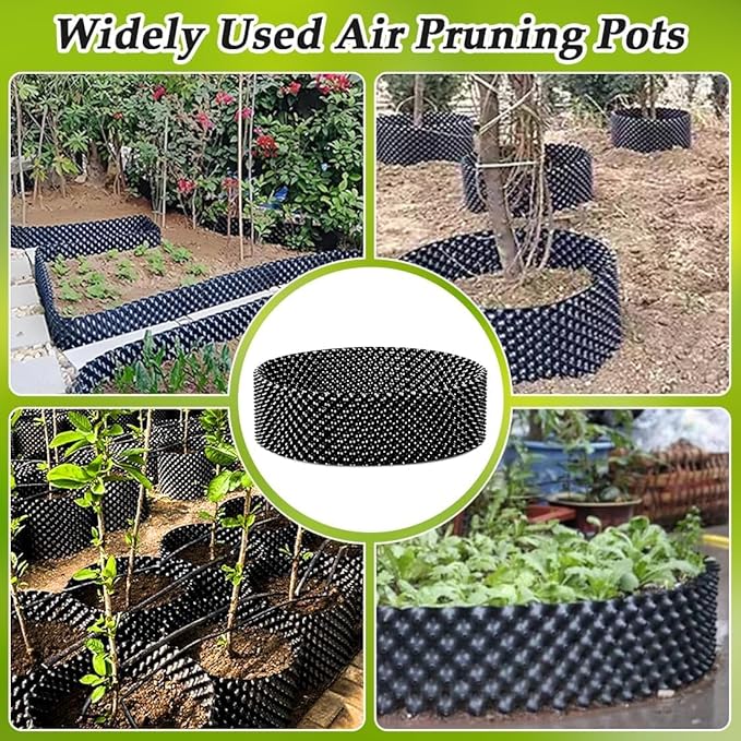 Air Pruning Containers, New Plastic Nursery Pot for Fruit Vegetable, 240 Gallon, Black