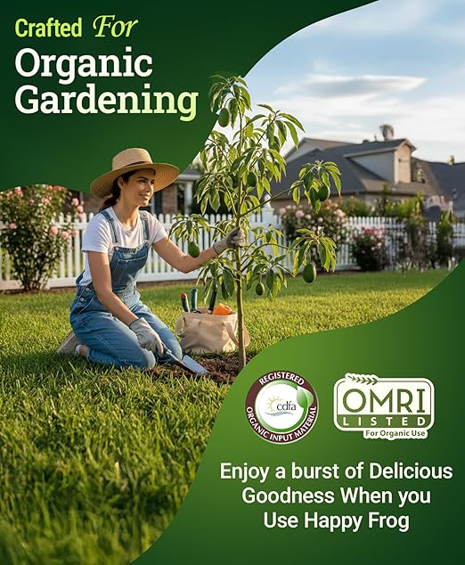 FoxFarm Happy Frog Citrus and Avocado Fertilizer- OMRI Listed Organic Citrus Fertilizer for Healthy Growth, Slow-Release Nitrogen, Calcium & Sulfur for Citrus & Avocado Trees - 4 lb, Pack of 2