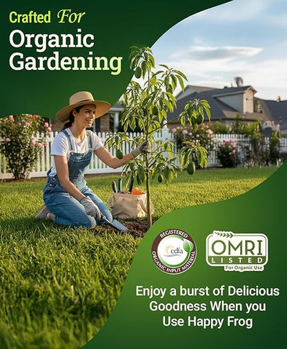 FoxFarm Happy Frog Citrus and Avocado Fertilizer- OMRI Listed Organic Citrus Fertilizer for Healthy Growth, Slow-Release Nitrogen, Calcium & Sulfur for Citrus & Avocado Trees - 4 lb, Pack of 2