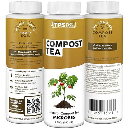 Compost Tea, Boosts Microbial Activity in Gardens for All Plants, 1 Gallon (128 oz)