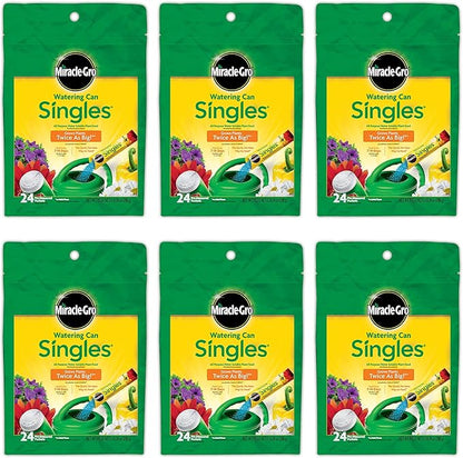 Miracle-Gro Watering Can Singles Includes 24 Pre Measured Packets (6 Pack)