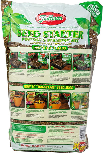 Hoffman Seed Starter Potting & Planting Mix with Wetting Agent for Moisture Retention, 10qt Bag, 3 Pack