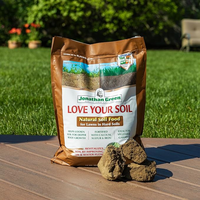 Jonathan Green (12191) Love Your Soil, Soil Food for Lawns in Hard Soils - Soil Amendment for Grass & Vegetable Gardens (15,000 Sq. Ft.)
