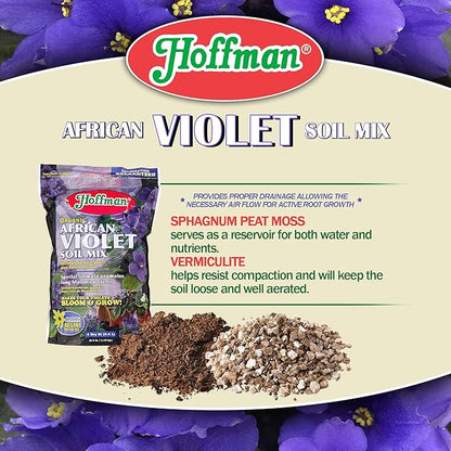 Hoffman 10301 Organic African Violet Soil Mix, 4 Quarts
