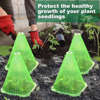 Fshow 40pack Garden Cloches for Plants, Reusable Bell Plant Cover, Plant Covers Protectors from Animals Snails/Birds/Chickens/Insect,D: 9" H X 7.5" D