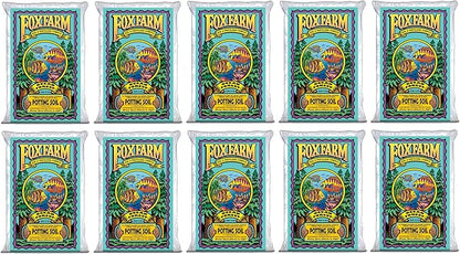 FoxFarm Ocean Forest Potting Soil, 1.5cu ft (Pack of 10) - Light, Aerated Texture, Designed for All Container Plants - pH Adjusted for Optimal Nutrient Uptake, Effectively Retains Moisture