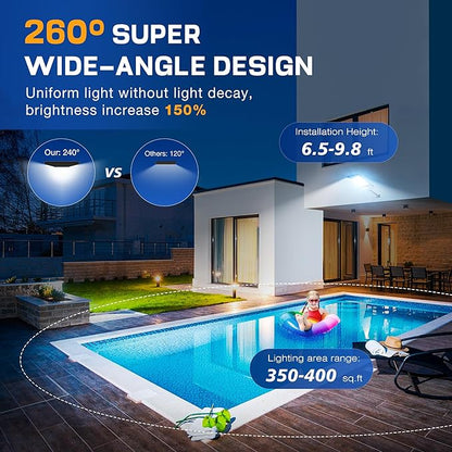 Sunwish Solar Street Light Outdoor, 6500K 5730LEDs Dusk to Dawn Solar Street Lights with Motion Sensor Remote Control, IP66 Waterproof Outdoor Flood Lights for Garden Yard Parking Lot (4PACK)