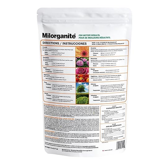 Milorganite All-Purpose Eco-Friendly Slow-Release Nitrogen 6-4-0 Fertilizer, 5 Pound Bag (Pack of 3) - for Lawns, Flowers and Gardens