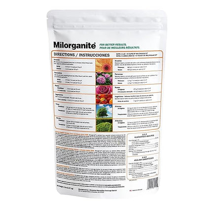 Milorganite All-Purpose Eco-Friendly Slow-Release Nitrogen 6-4-0 Fertilizer, 5 Pound Bag (Pack of 3) - for Lawns, Flowers and Gardens