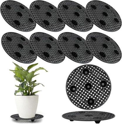 ZYNERY 10 PCS Plant Level Pot Elevator, Planter Stands for Outdoor Plants, Flower Plant Pot Saucers for Patio, Plant Trays for Pots, Pot Stand for Plants Indoor, Plant Risers for Pots Outdoor (7.87in)