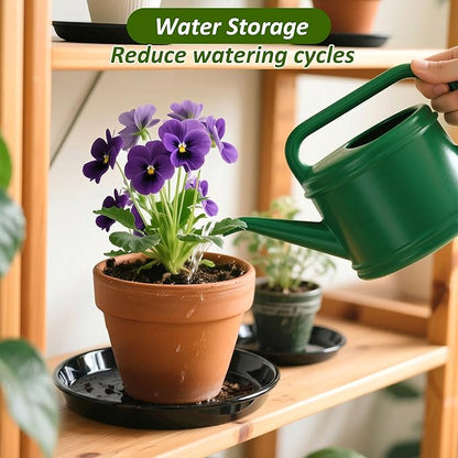 6PCS Plant Trays for Pots - 10 12 14 Inch Plant Saucer Round Plastic Plant Water Catcher Tray for Indoor Outdoor Garden Plants