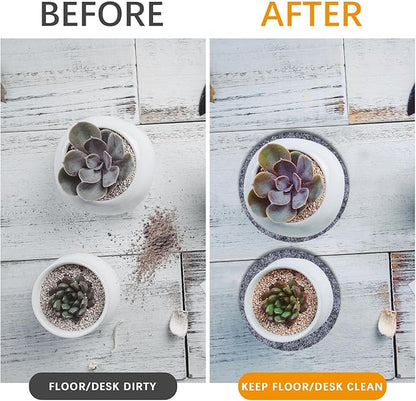 16 PCS Absorbent Waterproof Plant Coasters mat,4 Size 4/6/ 8/10 Inch Reversible Round Fabric Plant Coasters and Plant Saucers for Indoors,Plant mat for Indoor Plants
