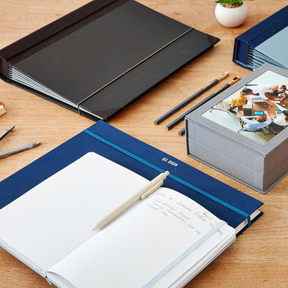 The Folio® Important Document Organizer by Savor | Binder with Guided Labels, Acid-Free File Folder Organizer with 10 Pockets, Document Holder for Home Records, Legal and Medical Papers (Black)