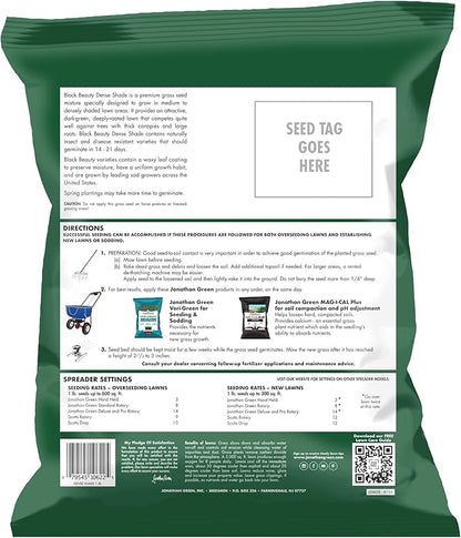 Jonathan Green (10622) Black Beauty Dense Shade Grass Seed - Cool Season Lawn Seed (1 lb)