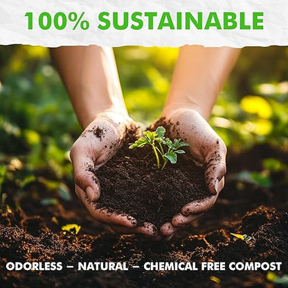 Fishnure - Odor-Free Natural Microbial Compost Starter, 1 4-lb Bag for 1000 lb Compost That Can Be Used as Fertilizer for Potting Soil Indoor Plants & Outdoor Plant Soil, Gardening Essentials