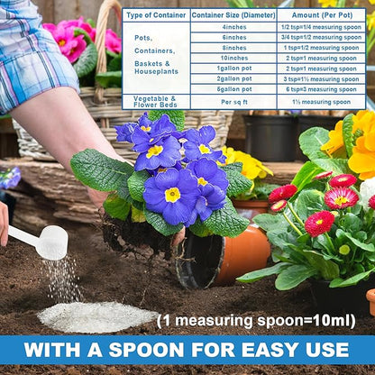 3LB Water Storing Crystals for Plants, Soil Moisture Control Water Gel Beads with Spoon, Super Absorbent Polymer for Potting Soil, Prevent Overwatering & Drought Stress