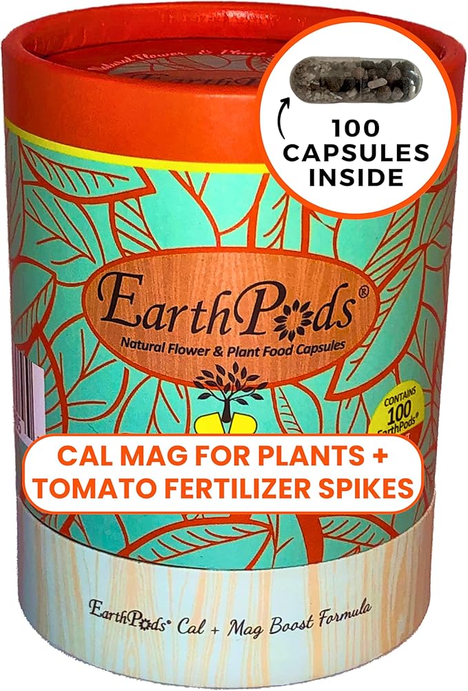 100 EarthPods - Bio Organic Tomato Fertilizer Spikes - Cal Mag for Plants - Pepper Plant Food - Premium Formula - Hand Made in USA