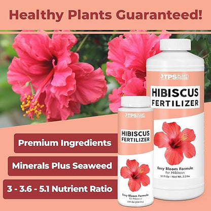 Hibiscus Fertilizer for Tropical and Flowering Plants, Liquid Plant Food, 32 oz (1 Quart)