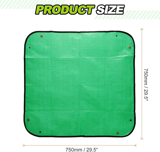 HARFINGTON 2pcs Repotting Mat 29.5" x 29.5" PE Cloth Waterproof Plant Repotting Mat Foldable Portable Gardening Potting Tray with Metal Buckle for Indoor Plant Change Soil Watering, Green