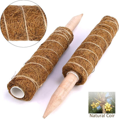 Moss Pole, Augshy 48 Inch Moss Poles - 4Pcs 12 Inch Coir Totem Poles Moss Climbing Sticks for Indoor Creepers Plant Support Extension