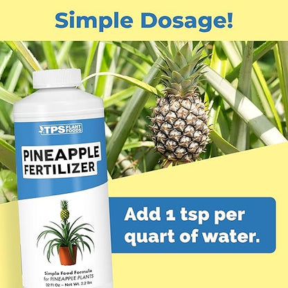 Pineapple Fertilizer for Pineapple Plants, Supports Fruit Production and Indoor/Outdoor Success, Liquid Fertilizer by TPS Plant Foods, 32 oz (1 Quart)