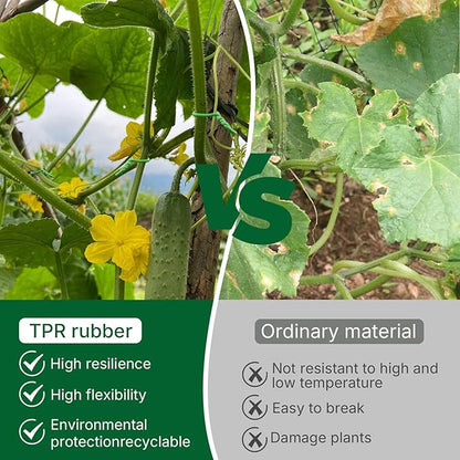 100FT Soft Plant Ties, 2.5mm Heavy Duty Rubber Coated Garden Twist Tie Wire with Metal Core, Reusable Damage-Free Support for Tomatoes, Climbing Plants, Vegetables & Vines