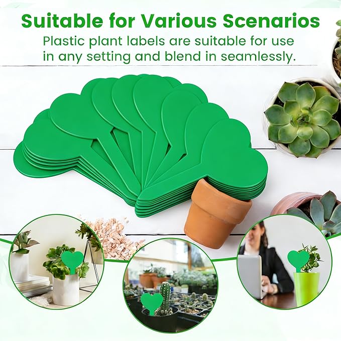 120PCS Plastic Plant Labels for Outdoor Garden Waterproof Garden Markers for Plants Outdoor Green Plant Labels for Seedlings Seed Markers Gifts for Gardeners Gardening Supplies
