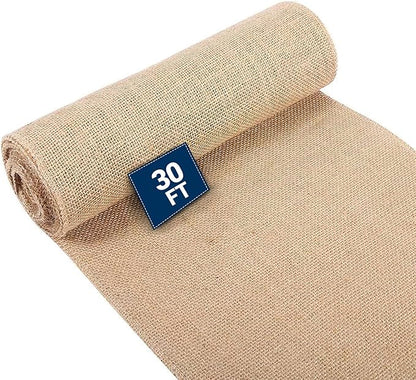 Natural Burlap Fabric Roll - Garden Plant Cover, Jute Material, 40" x30ft, for Rustic Decor, Gardening, Weed Barrier, Plant Wrapping (5 x 5 Weave)