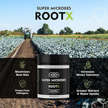 RootX – Premium Mycorrhizae Rooting Powder | Enhance Root Growth & Nutrient Uptake | Mycorrhizal Fungi & Trichoderma | Organic Soil Booster for Stronger Plant Roots