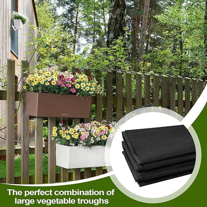 Raised Garden Bed Liner Non-Woven Fabric, Elevated Planter Box Replacement Fabric for Outdoor Raised Beds Vegetable Trugs Backyard Flowerbeds, Holds Soil Allows Water to Drain