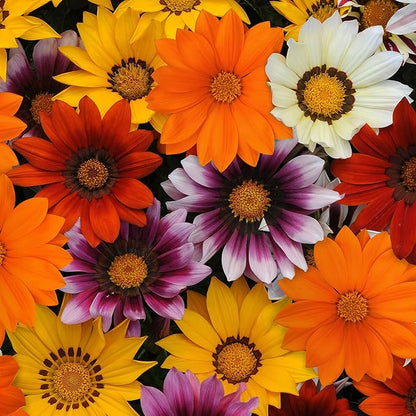 Outsidepride New Day Mixed Gazania Seeds for Planting – 25 Pcs Perennial, Low-Maintenance, Drought-Tolerant Ground Cover Seeds for Vibrant Summer & Fall Flowers, Great for Outdoor Gardens