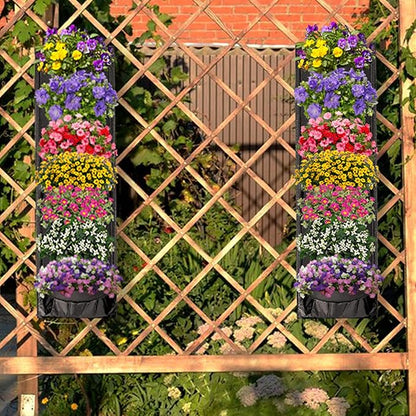 New Upgraded Deeper and Bigger 7 Pocket Hanging Vertical Garden Wall Planter For Yard Garden Home Decoration